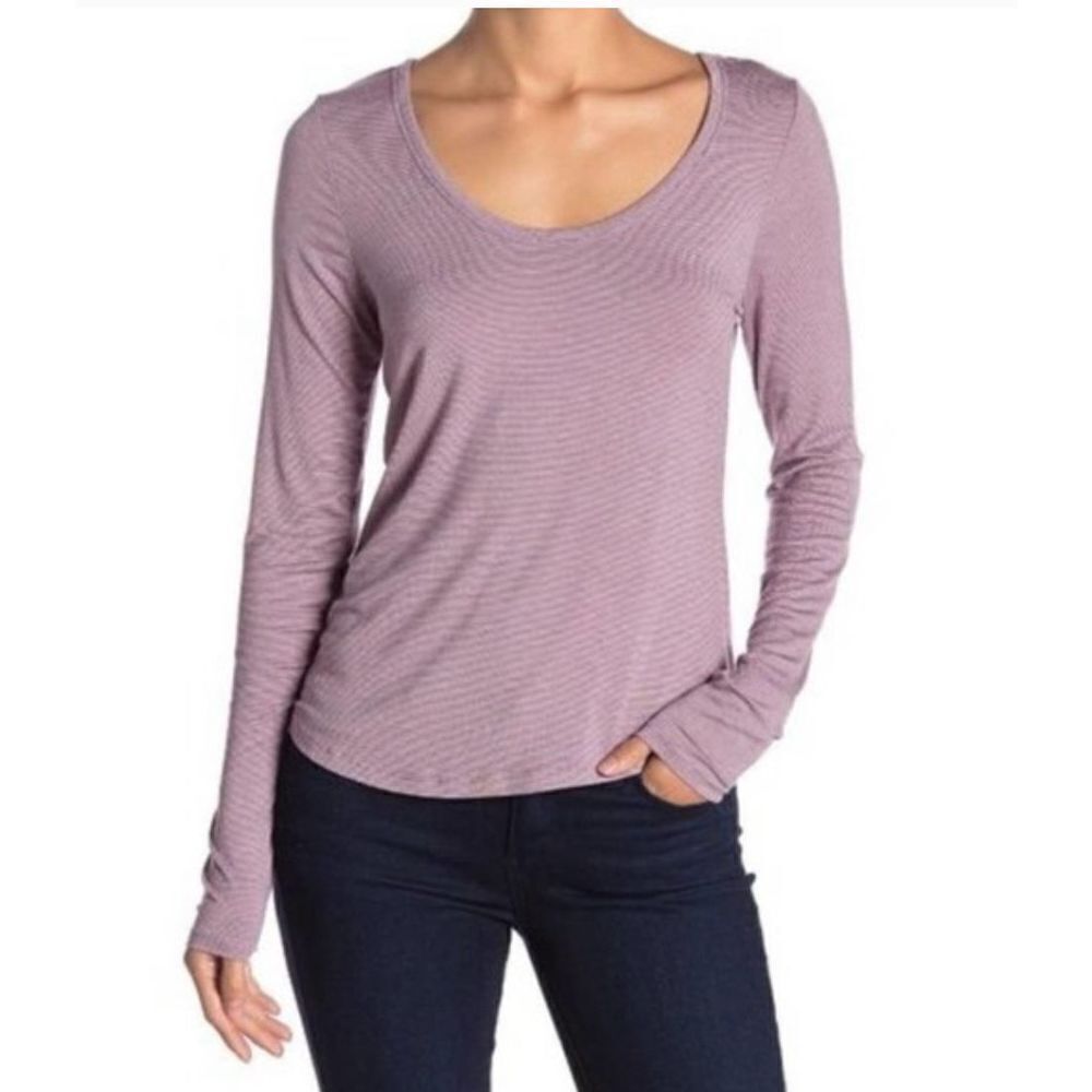 Melrose and Market Purple Thin Long Sleeve Top‎ Size XXS